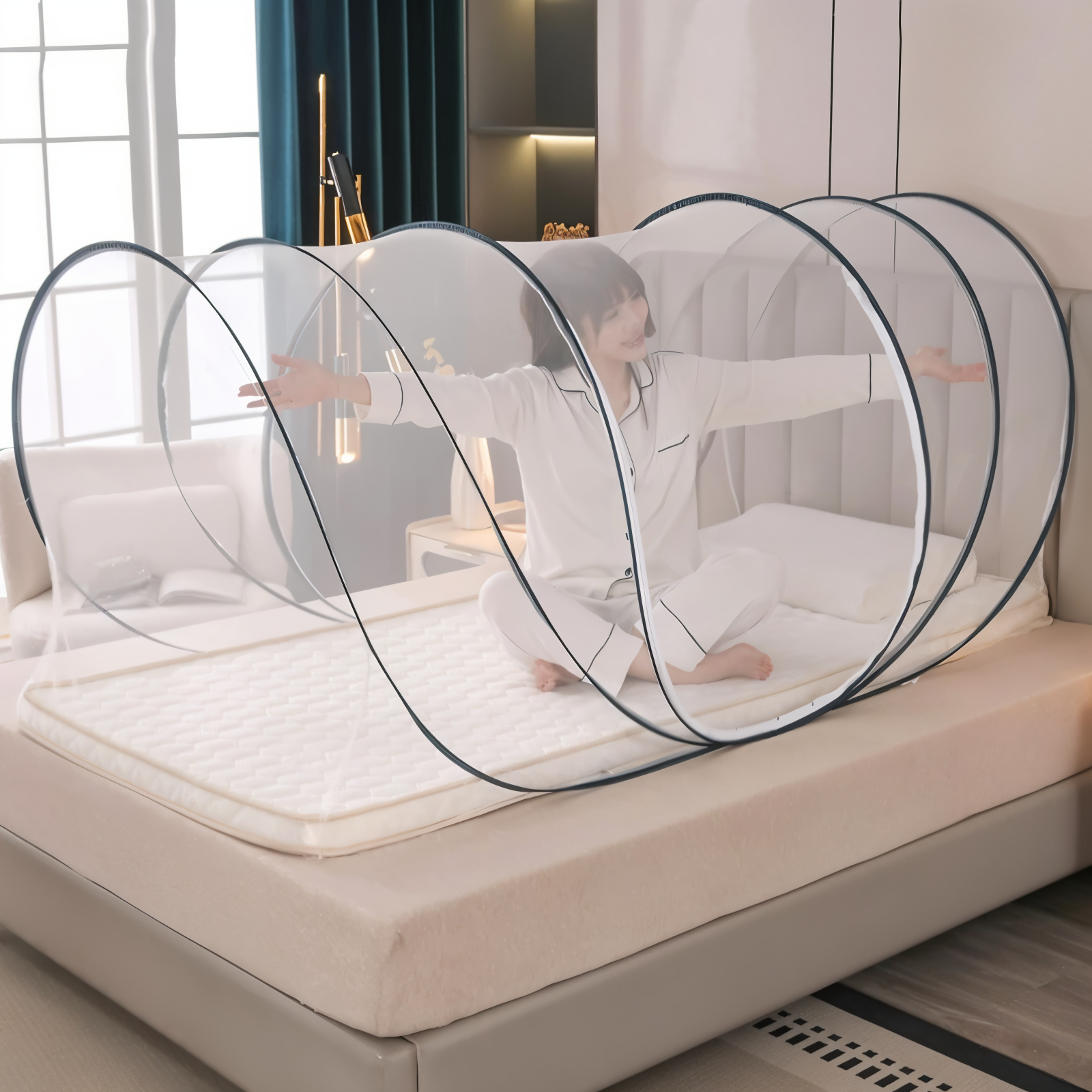 Round Foldable Travel Mosquito Net Portable Insect Net