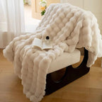 Faux Fur Throw Blanket Plush Soft Warm Decorative Blanket