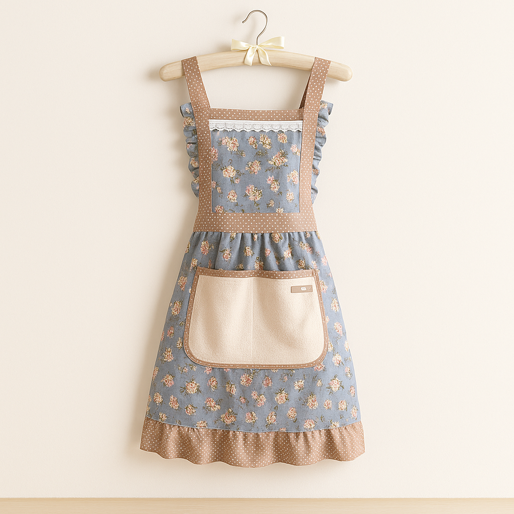 Waterproof Kitchen Apron with Adjustable Neck Strap and Front Pocket