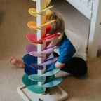 Wooden Rainbow Stacking Tower Educational Toy Set