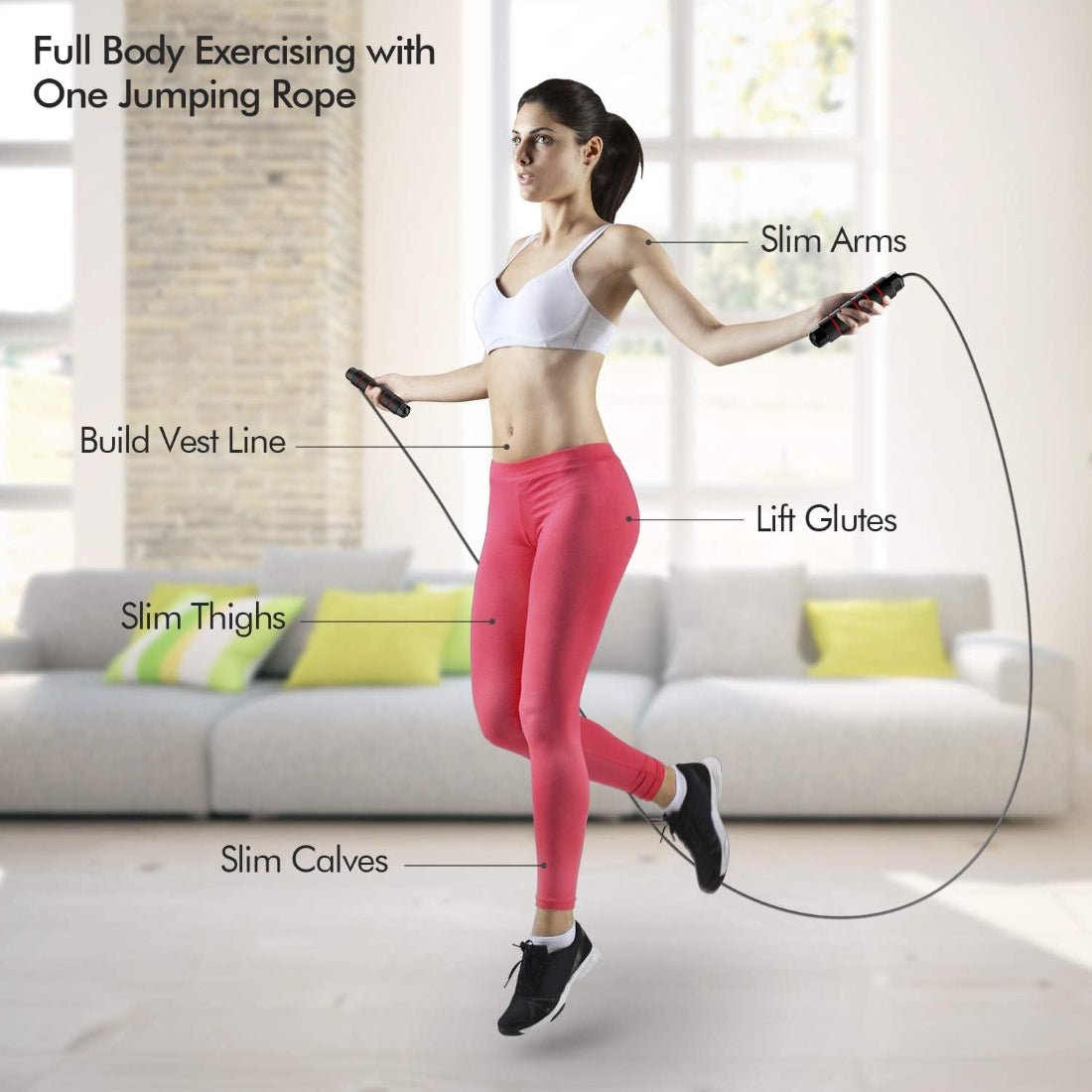 Adjustable Speed Jump Rope Fitness Workout Exercise Rope