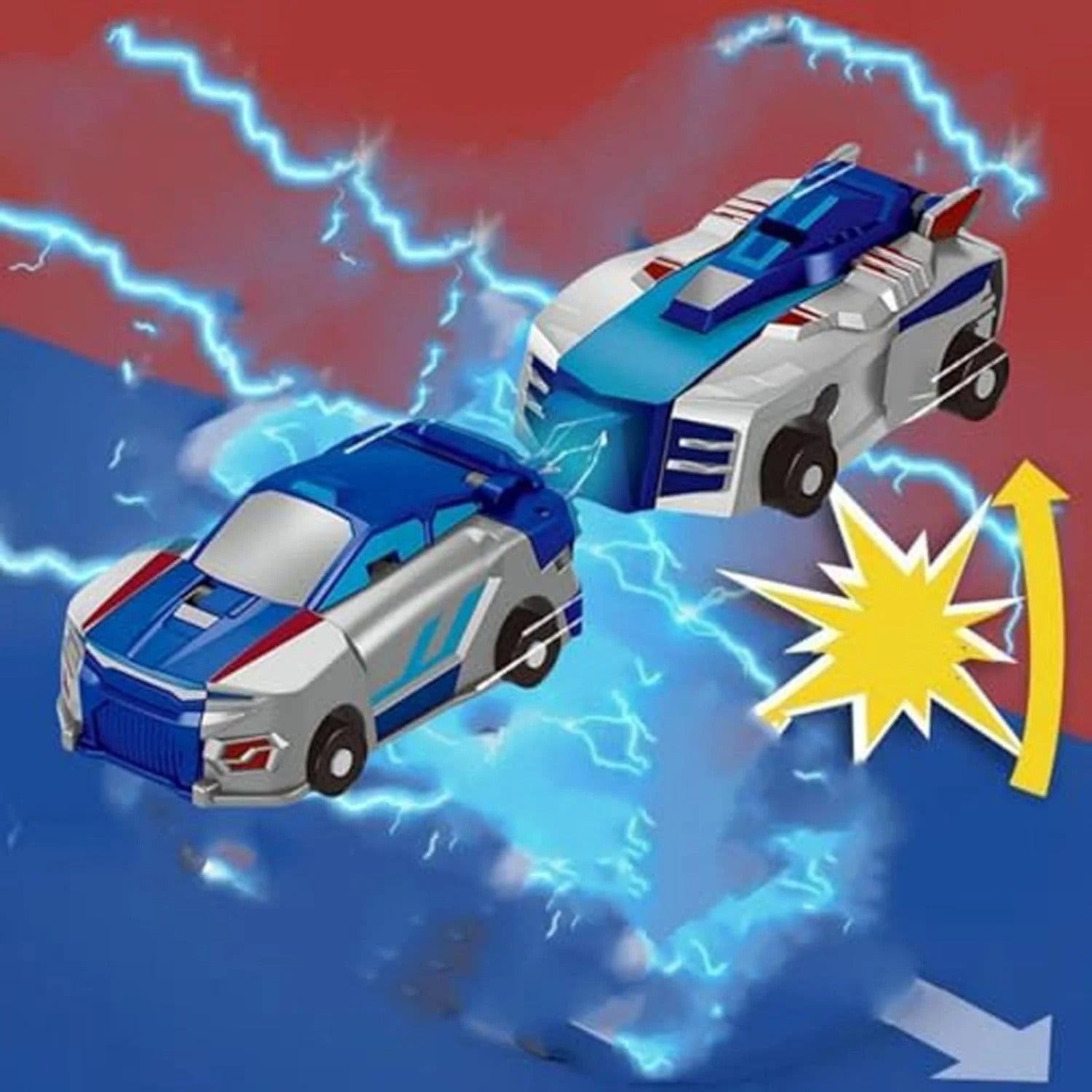 Kids 2-in-1 Magnetic Transformer Dinosaur Car Toy Set