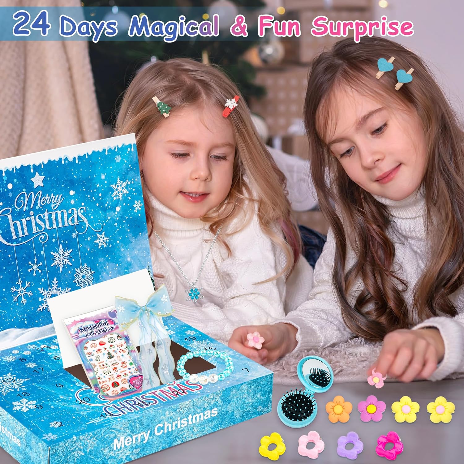 Kids Advent Calendar Jewelry Set Blind Box Princess