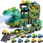 Dinosaur Truck Toy Set with Dinosaur Cars and Track Playset