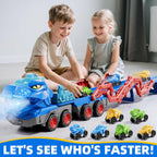 Dinosaur Truck Toy Set with Dinosaur Cars and Track Playset