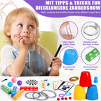 Kids Magic Kit with Magician Costume and Tutorial Videos Set