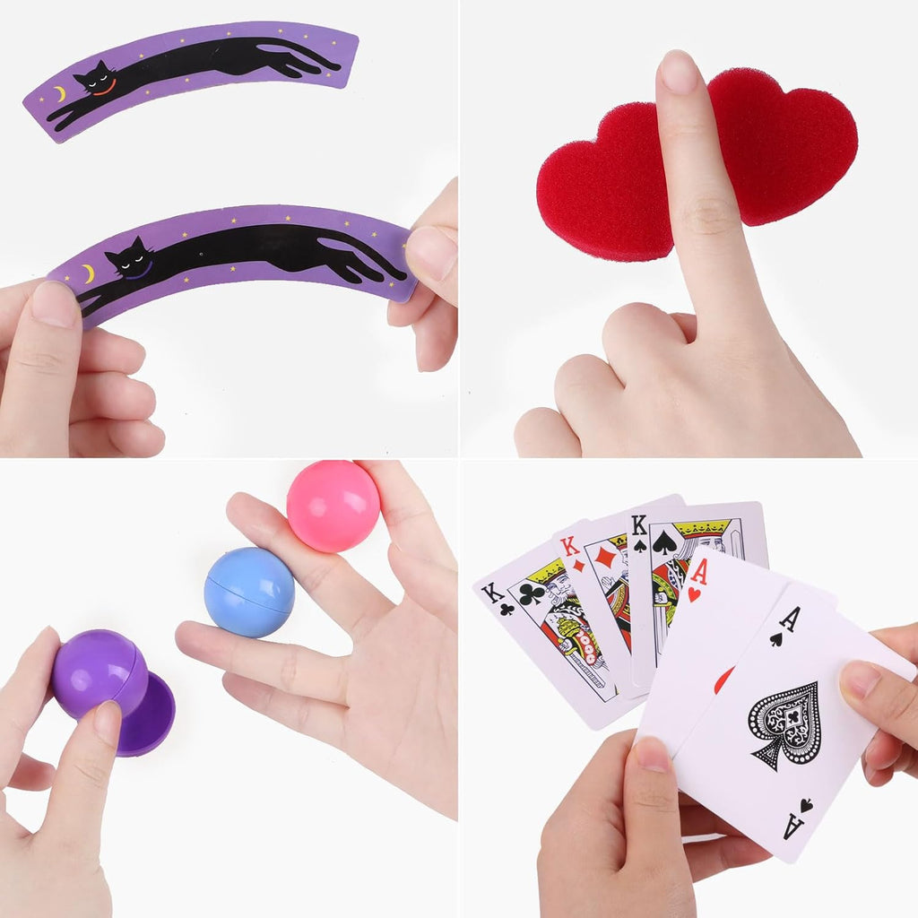Kids Magic Kit with Magician Costume and Tutorial Videos Set