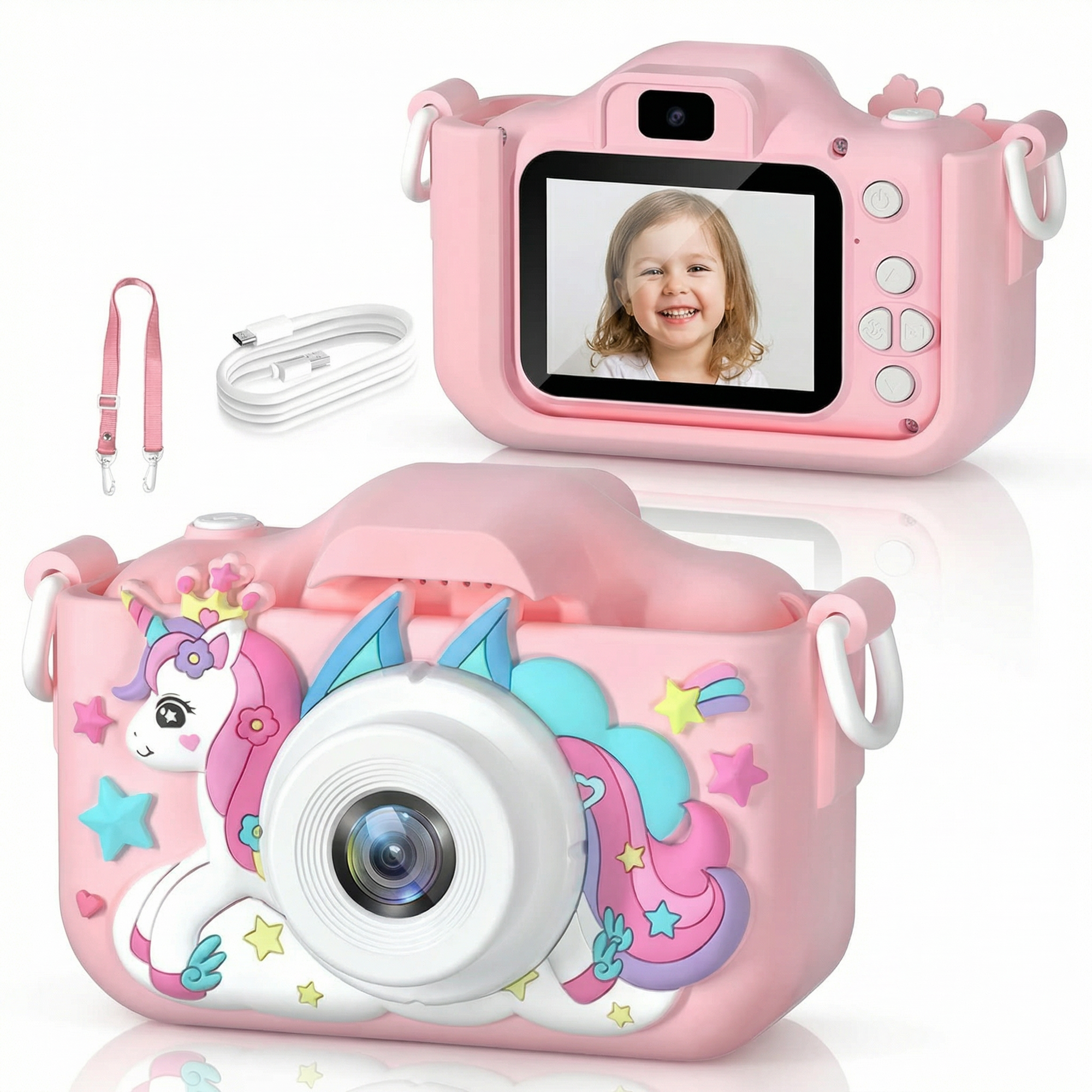 Kids Digital Camera 1080P HD Video Camera with Selfie Function
