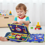 Montessori Wooden Busy Board Sensory Activity Toy for Toddlers