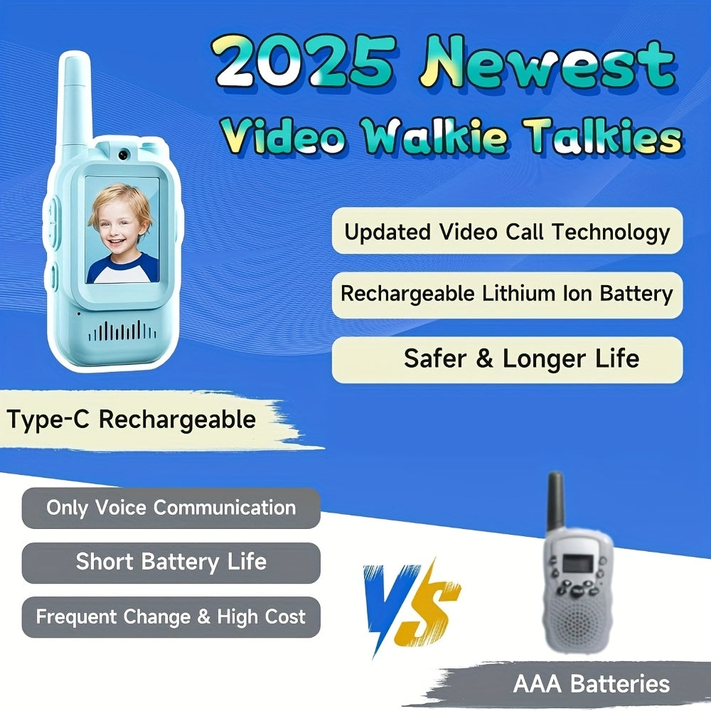 Kids Two-Way Walkie Talkies Video Chat Communication Set