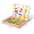 Magnetic Wooden Puzzle Educational Toy 100 Pieces for Children