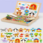 Magnetic Wooden Puzzle Educational Toy 100 Pieces for Children