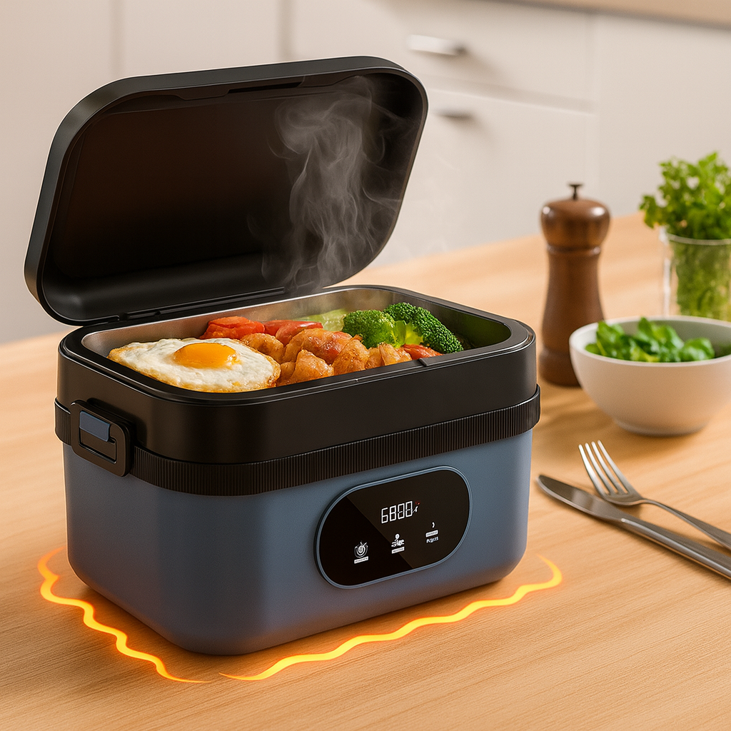 Self-Heating Stainless Steel Portable Lunch Box Food Warmer