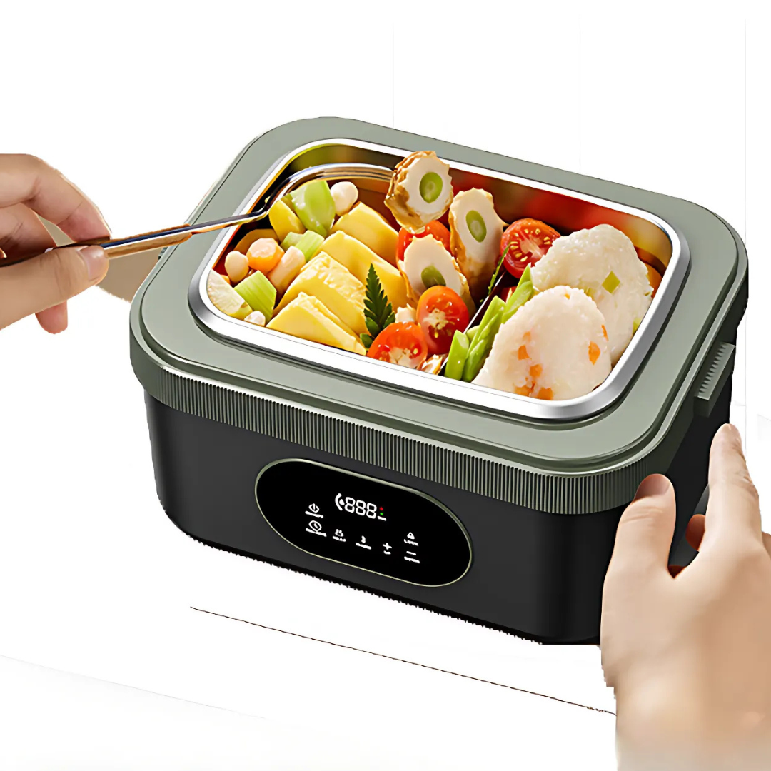 Self-Heating Stainless Steel Portable Lunch Box Food Warmer