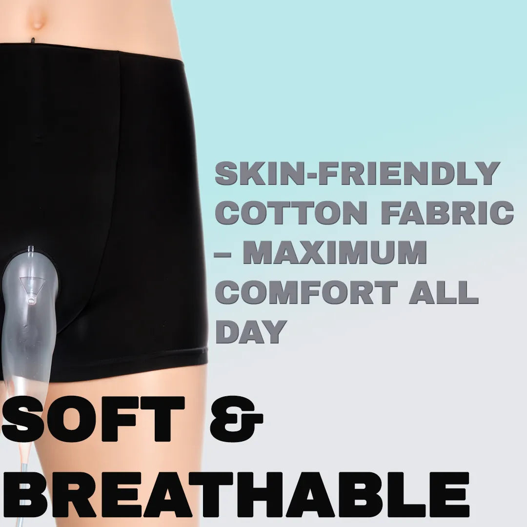 Portable Male Urinal Underwear with Drainage Bag for Adults