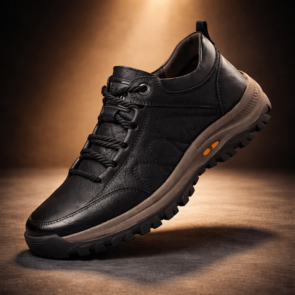 Men's Orthopedic Waterproof Leather Shoes with Posture Support