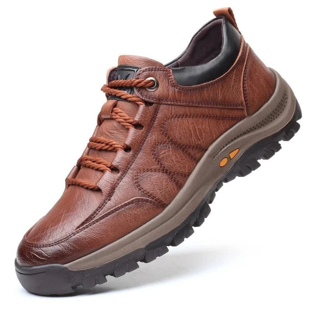 Men's Orthopedic Waterproof Leather Shoes with Posture Support