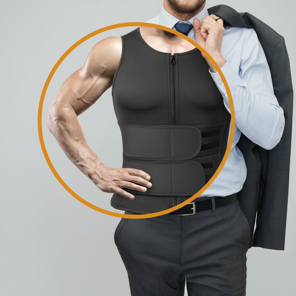 Men's Neoprene Sauna Vest Slimming Body Shaper Fat Burning Sweat Vest
