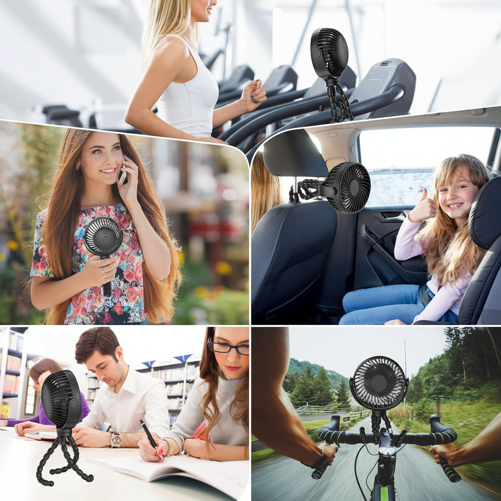 Portable Clip-On Battery Operated Fan for Stroller