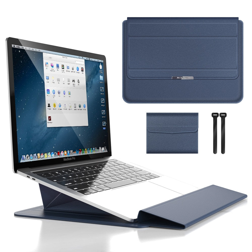 Laptop Sleeve Case with Stand and Accessory Storage Pocket Waterproof