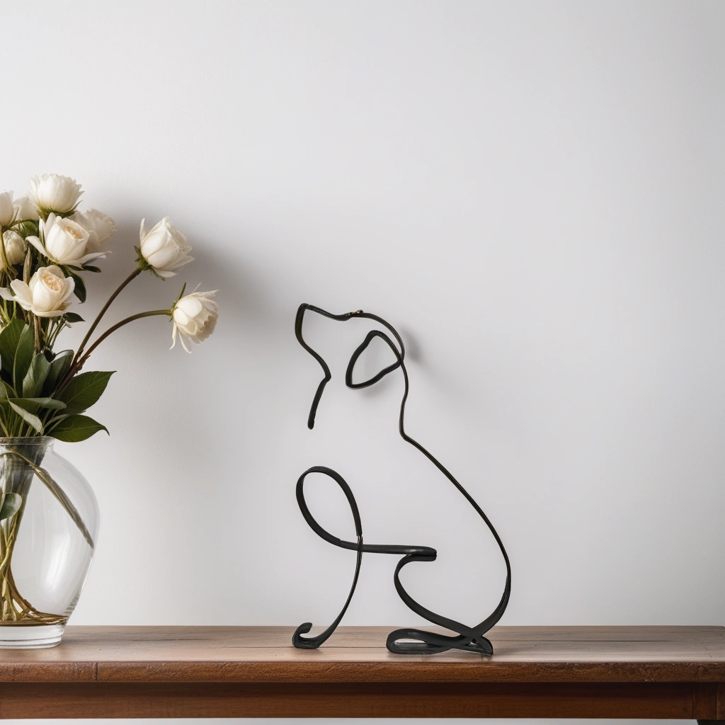 Abstract Dog Sculpture Figurine