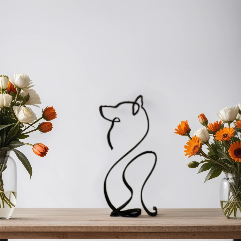 Abstract Dog Sculpture Figurine