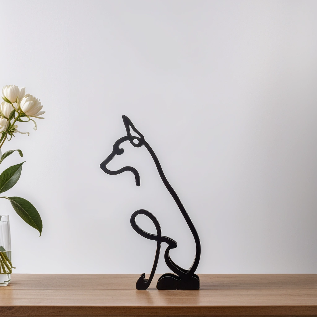 Abstract Dog Sculpture Figurine