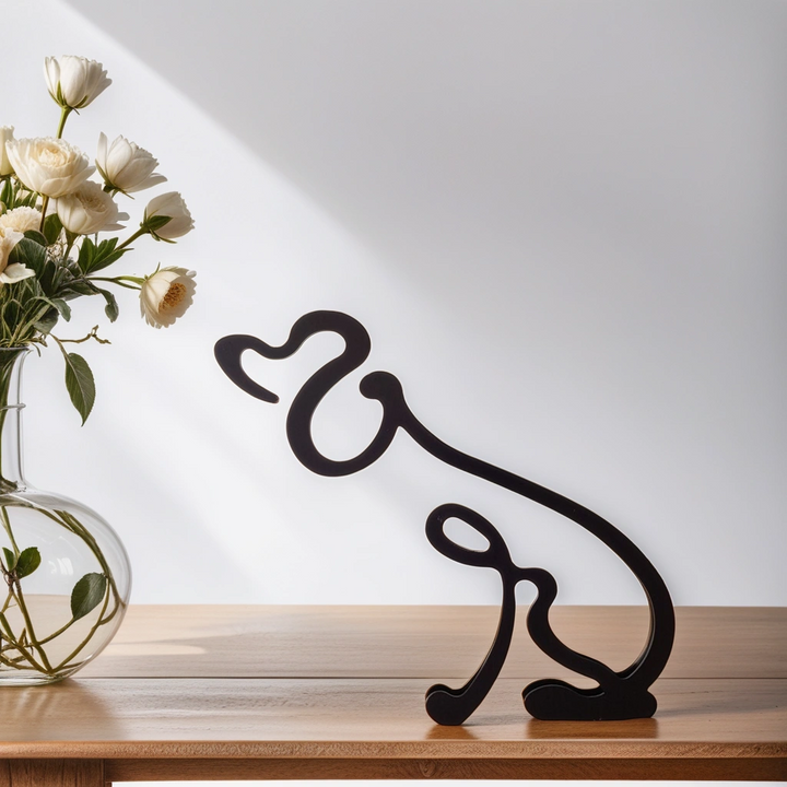 Abstract Dog Sculpture Figurine