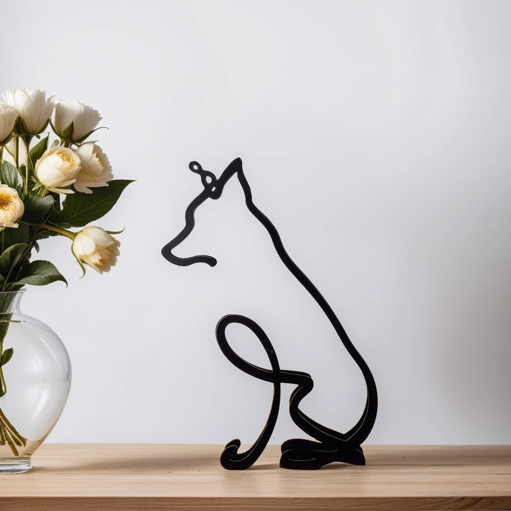 Abstract Dog Sculpture Figurine