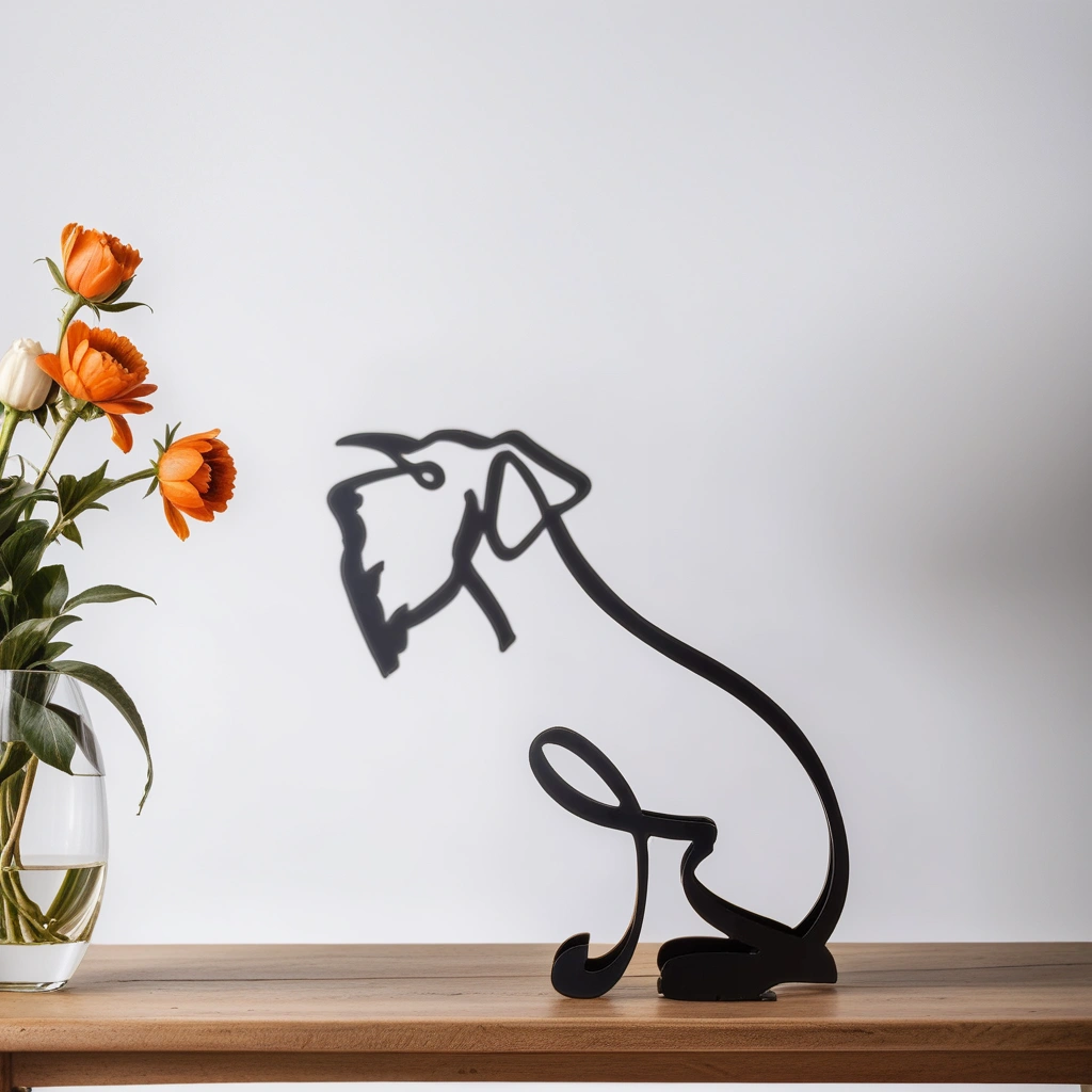 Abstract Dog Sculpture Figurine