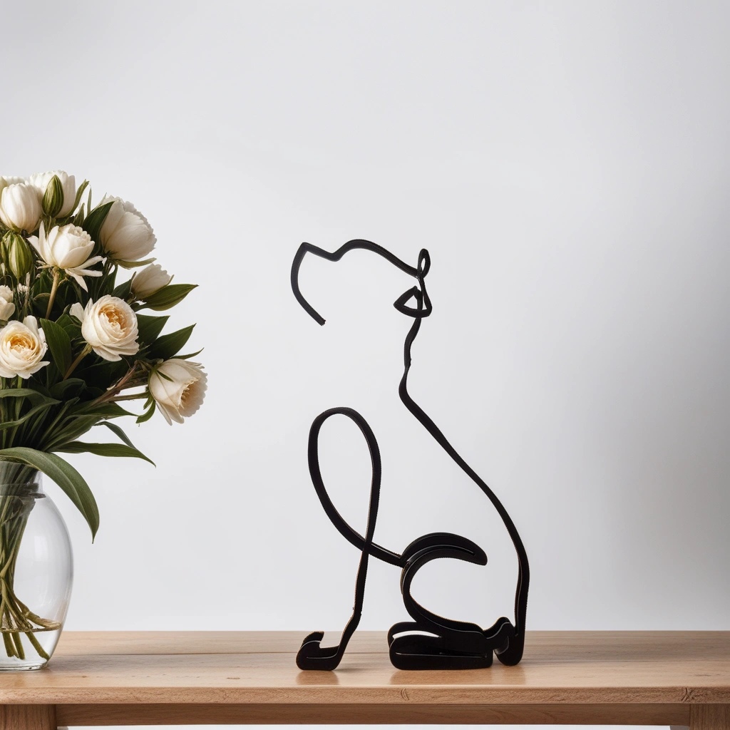 Abstract Dog Sculpture Figurine