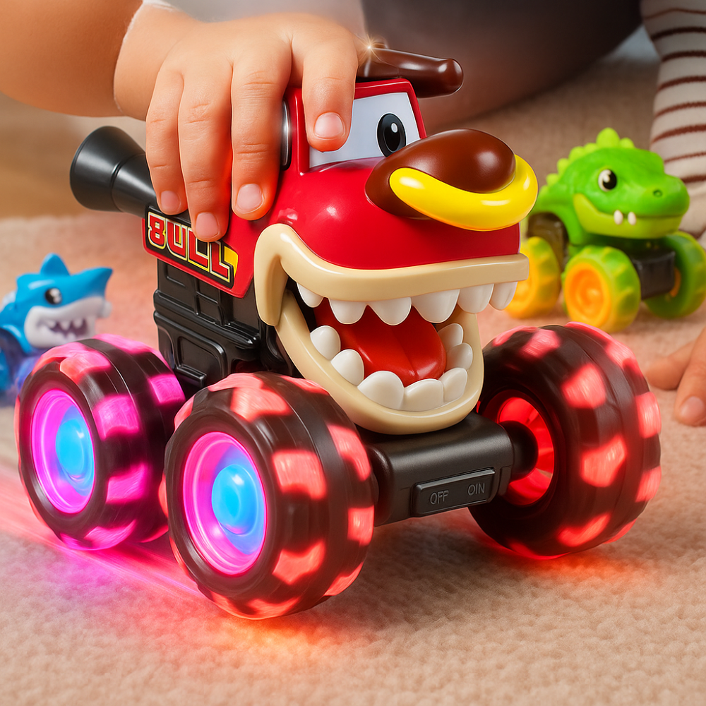 Monster Truck Toy Light Up Car Play Set for Kids