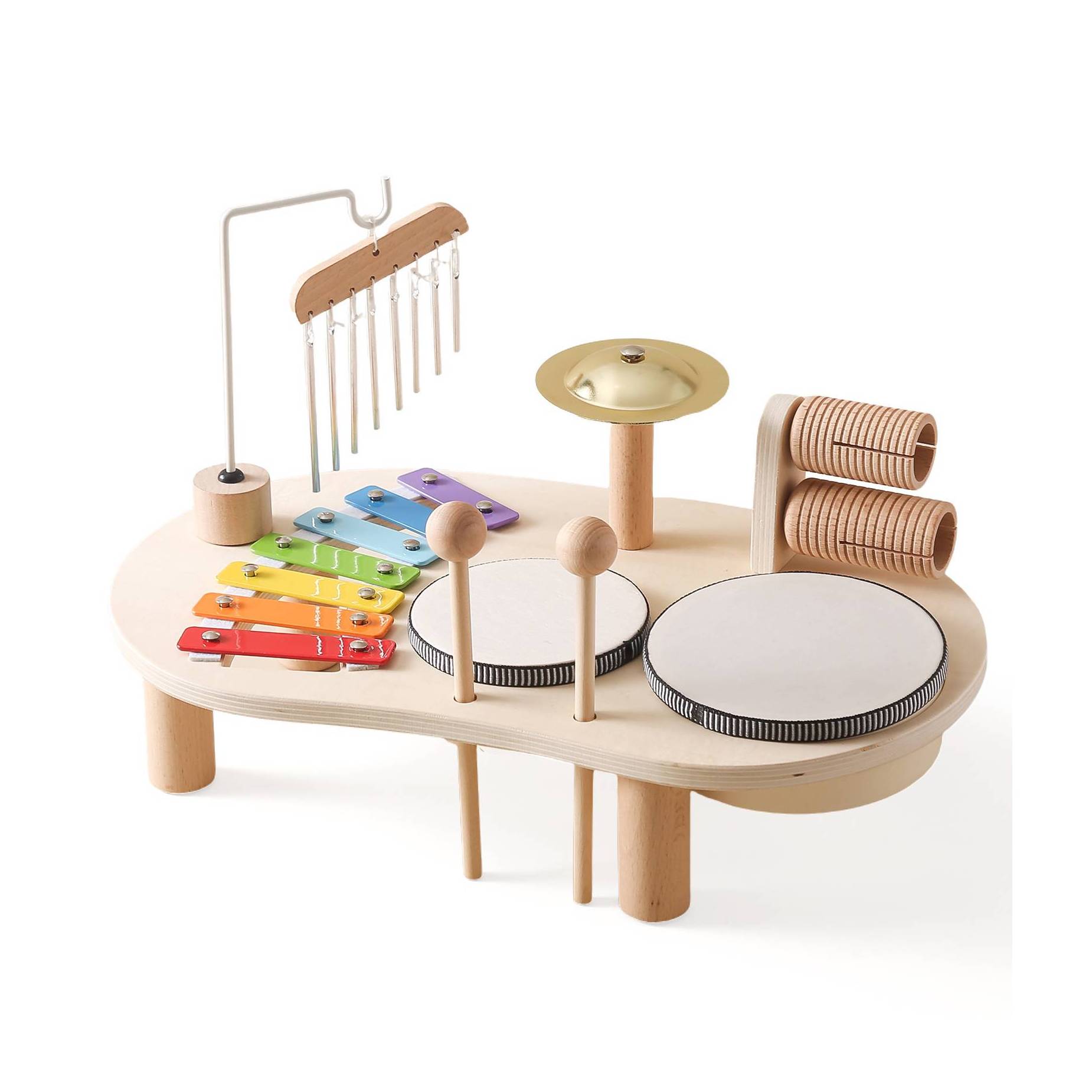 Montessori Music Activity Table Toy with Sound and Rhythm Instruments