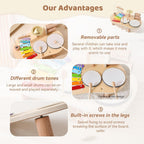Montessori Music Activity Table Toy with Sound and Rhythm Instruments