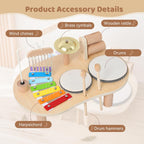 Montessori Music Activity Table Toy with Sound and Rhythm Instruments
