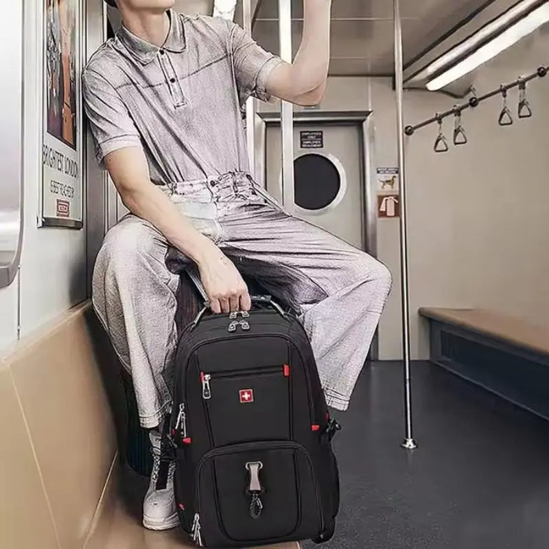 Laptop Backpack Waterproof USB Charging Port Multifunctional Design