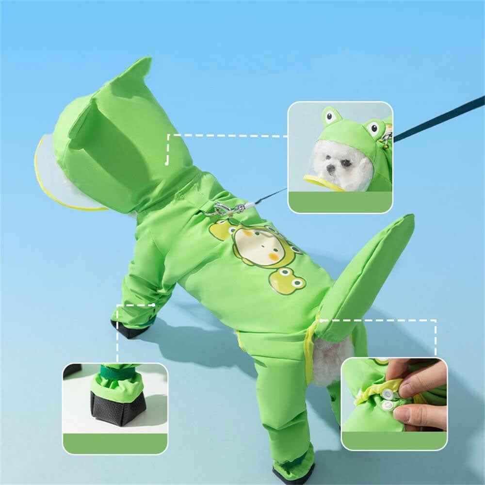 Dog Waterproof Raincoat Adjustable Full Body Coverage