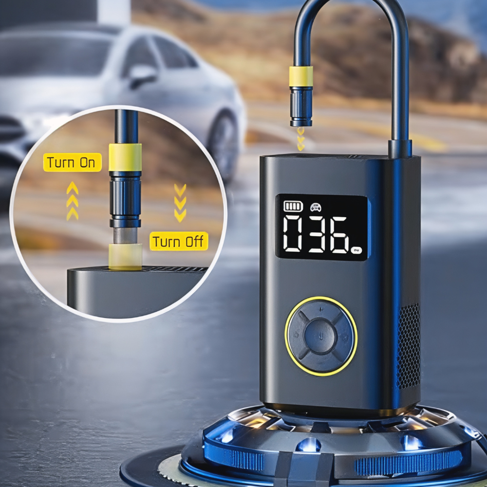 Portable Air Compressor Pump for Car and Bike Tire Inflation