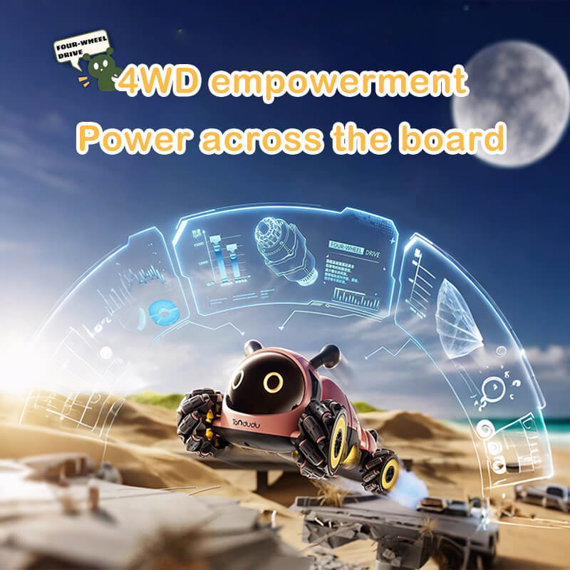 Remote Control 4WD Stunt Car with 360 Degree Rotation Music Lights
