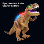 Remote Control Walking Dinosaur Toy with Sound and LED Lights