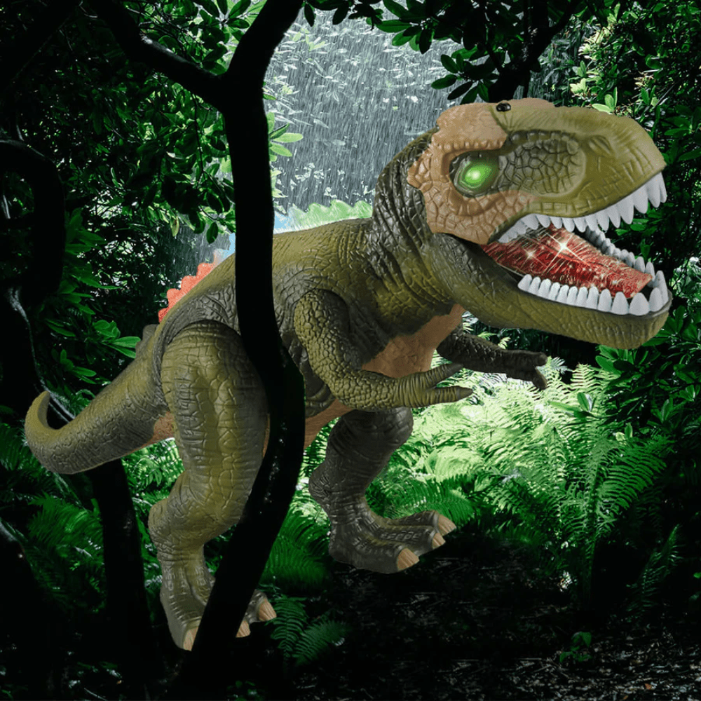 Remote Control Walking Dinosaur Toy with Sound and LED Lights