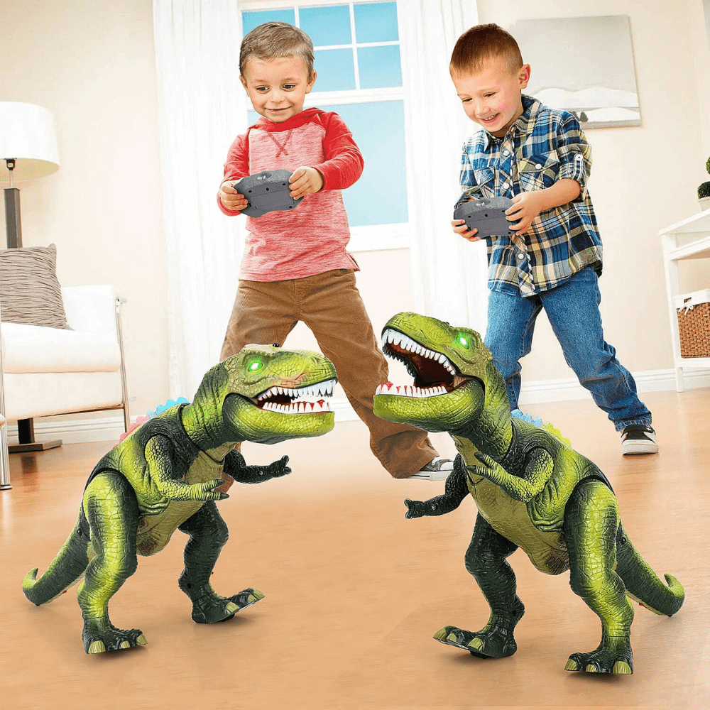 Remote Control Walking Dinosaur Toy with Sound and LED Lights