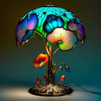 Stained Glass Mushroom Table Lamp with 9 Style Options