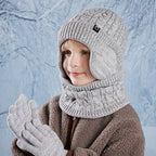 Kids Winter Hat Scarf Gloves Set Ear Warmer Neck Warmer Accessories