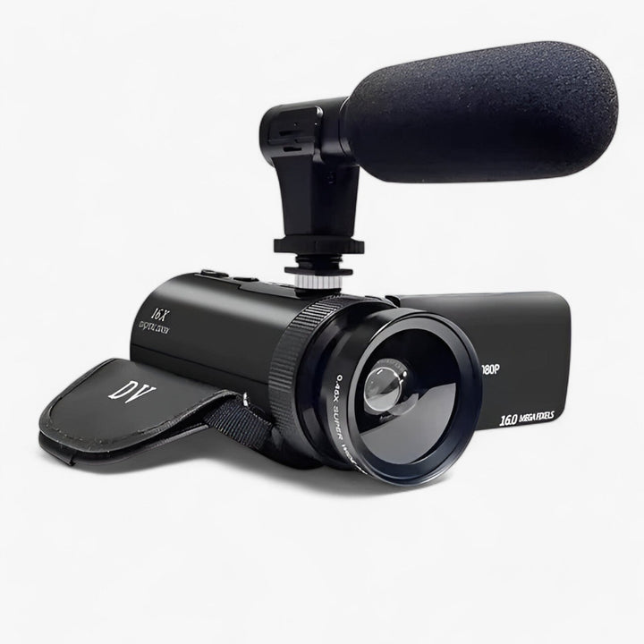 HD Camcorder with Microphone for Vlogging