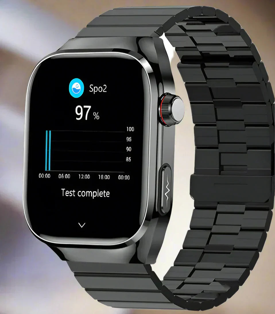 Smartwatch Circular Blood Sugar ECG Uric Acid Bluetooth Monitor