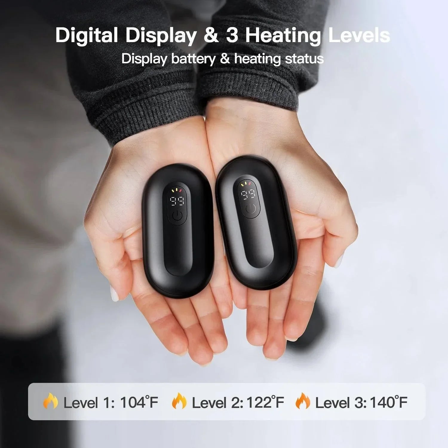Magnetic Rechargeable Hand Warmers Portable Heater 2 Pack