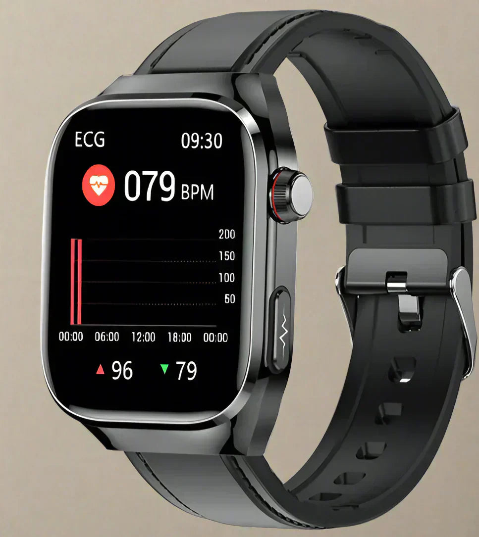 Smartwatch Circular Blood Sugar ECG Uric Acid Bluetooth Monitor