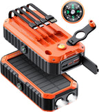 Solar Charger Power Bank 40000mAh with Hand Crank and Charging Cables