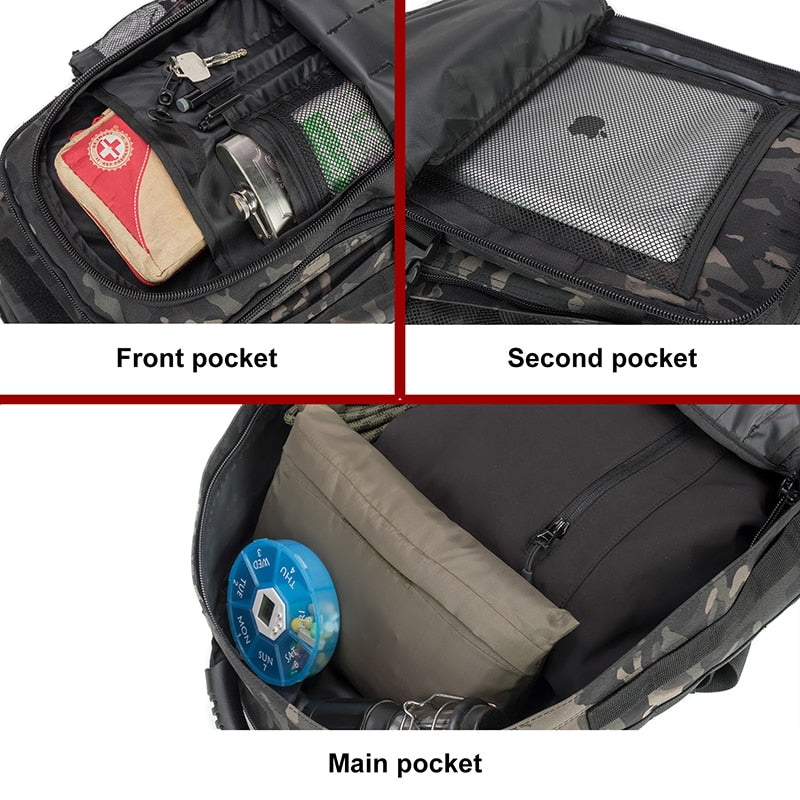 Tactical Military Backpack Expandable Waterproof Rucksack Pack